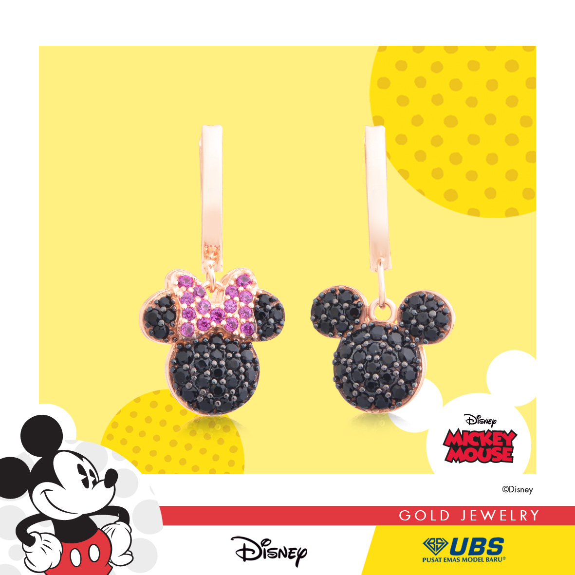 MICKEY & MINNIE MOUSE EARRING