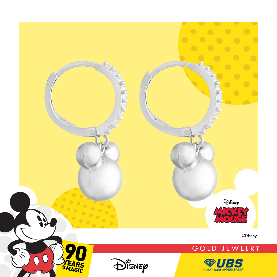 MICKEY MOUSE 3D EARRING