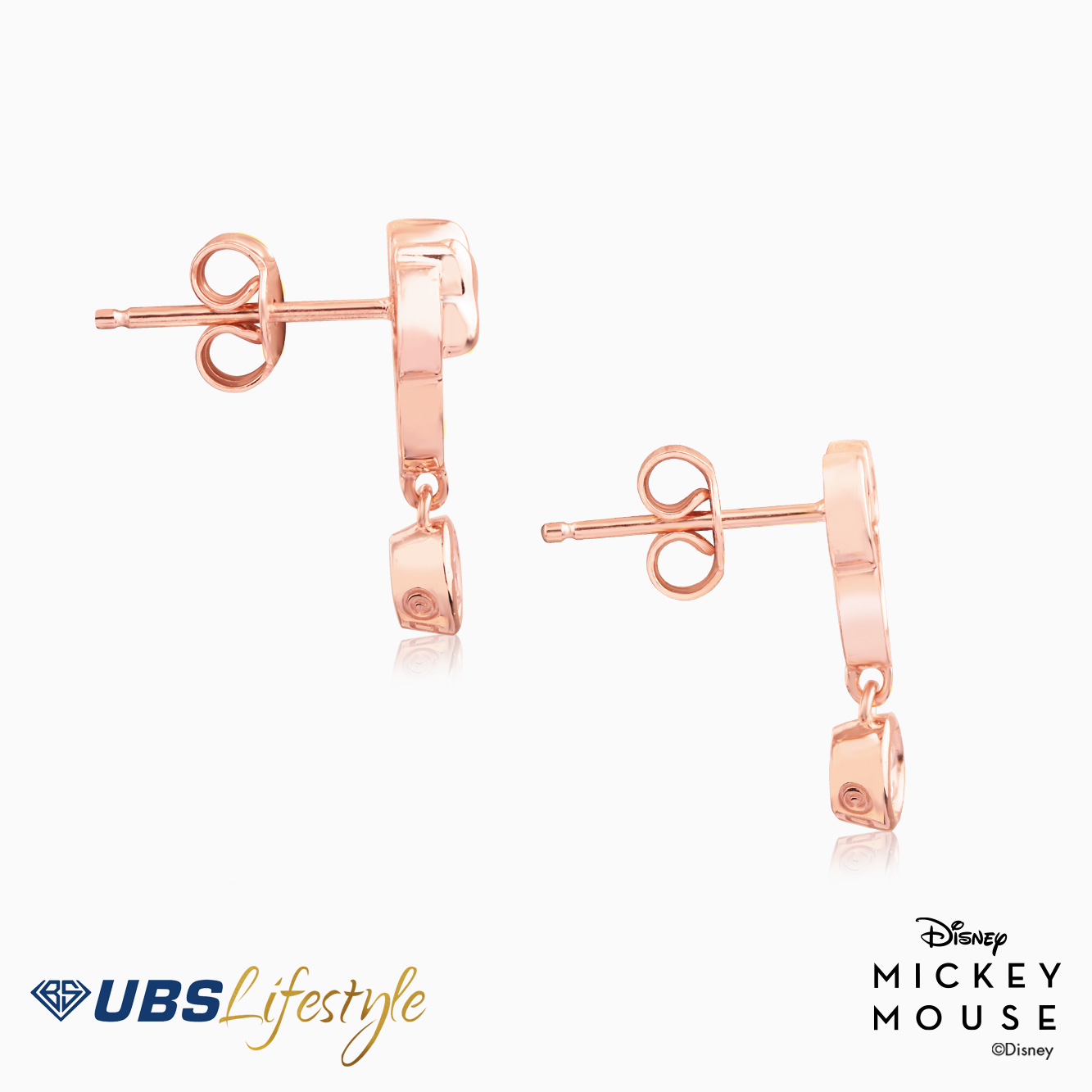 UBS Anting Emas Disney Mickey & Minnie Mouse - Cwy0021 - 17K