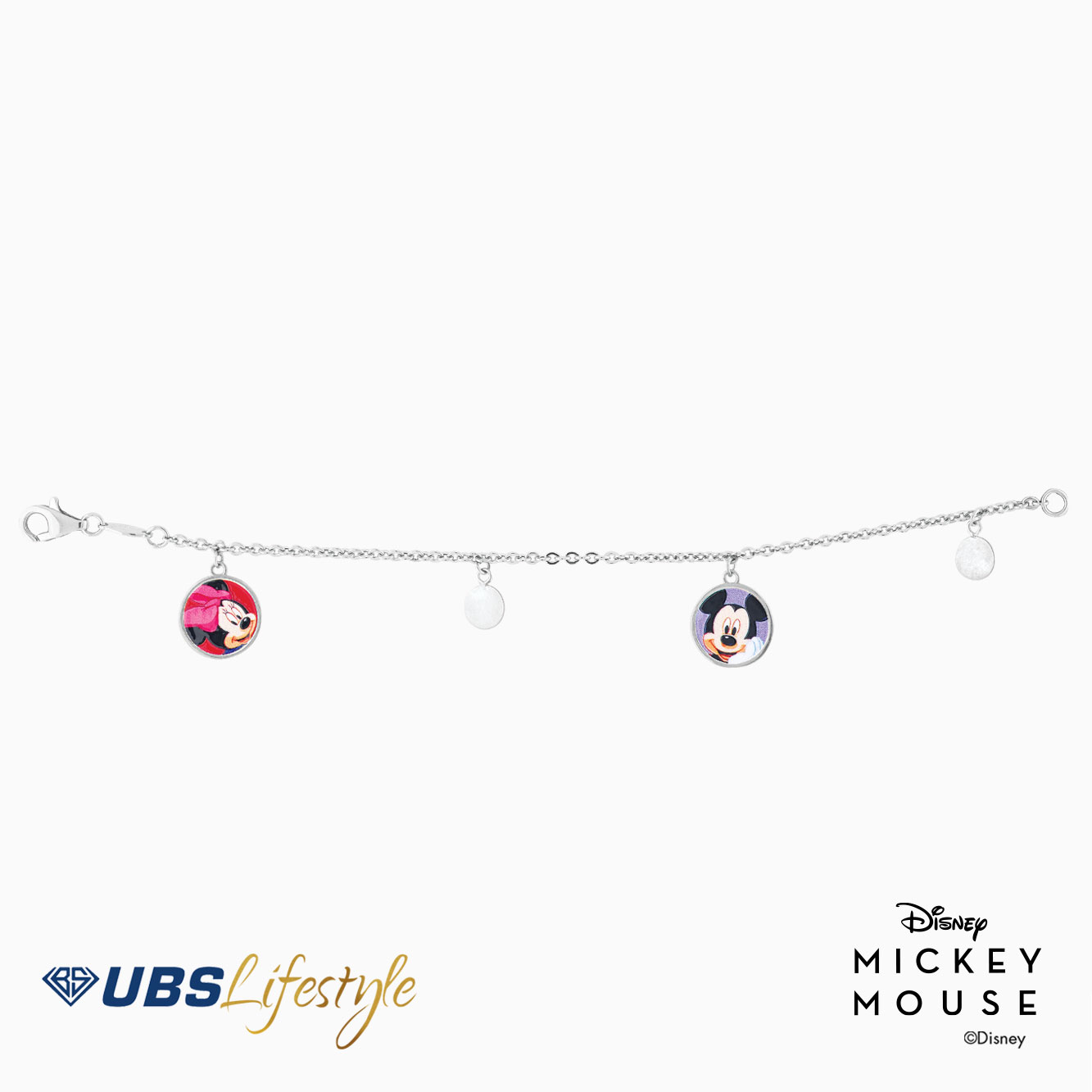 GELANG EMAS DISNEY MICKEY & MINNIE MOUSE