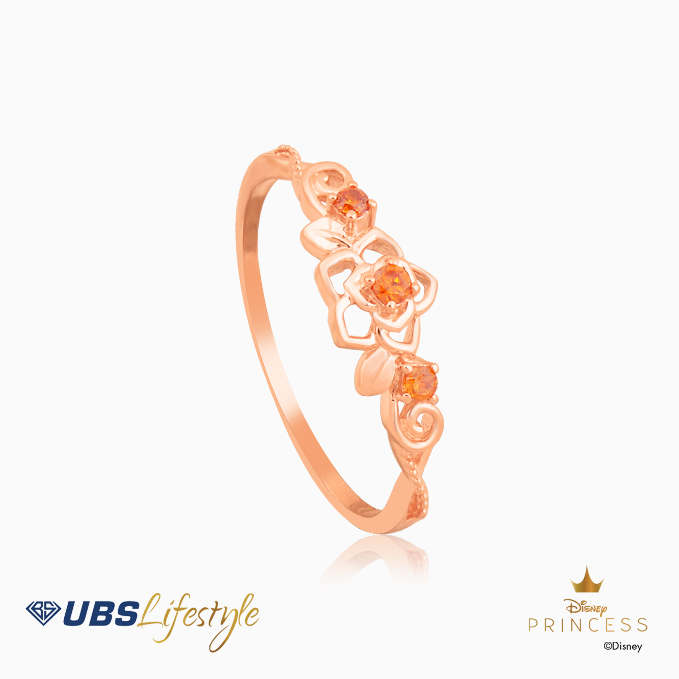 UBS Cincin Emas Disney Princess Belle - Ccy0072 - 17K