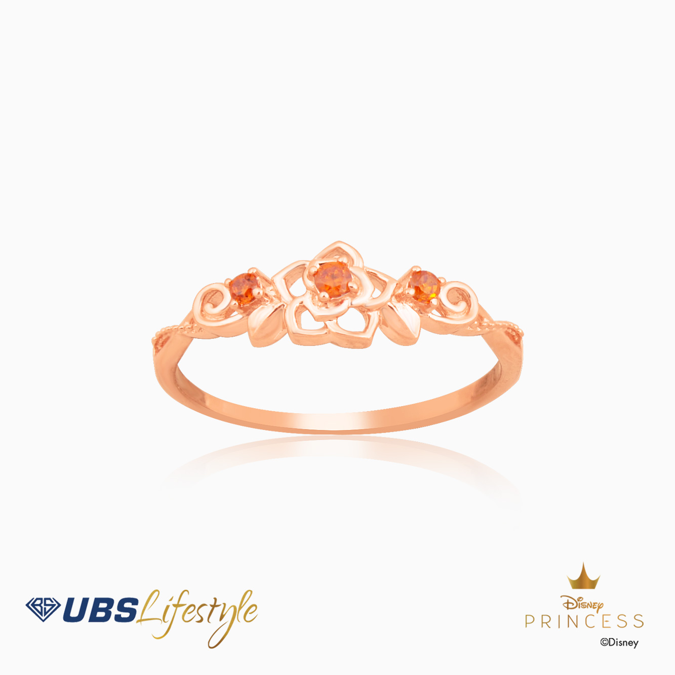 UBS Cincin Emas Disney Princess Belle - Ccy0072 - 17K