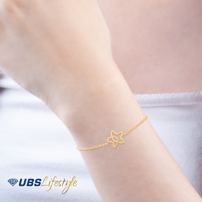 GELANG EMAS LINEA LOVE 17K  UBSLifestyle – Perhiasan Emas – Gold Jewelry