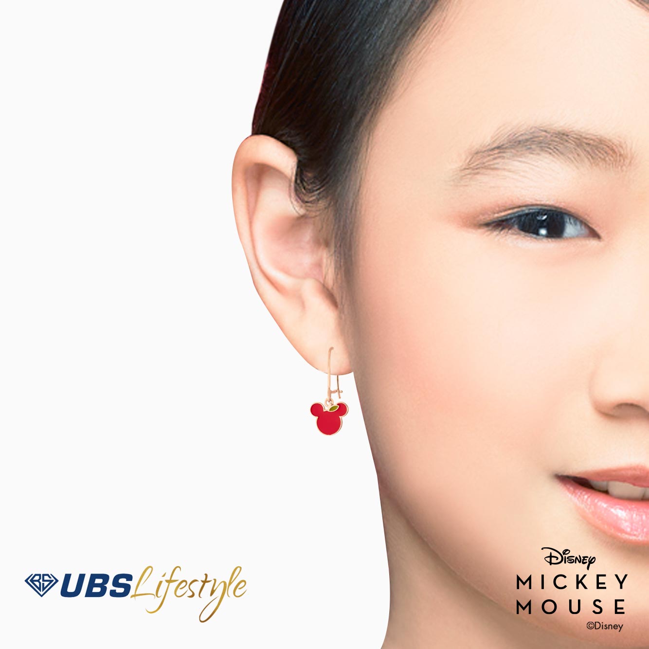 UBS Anting Emas Disney Mickey & Minnie Mouse - Aay0051 - 17K