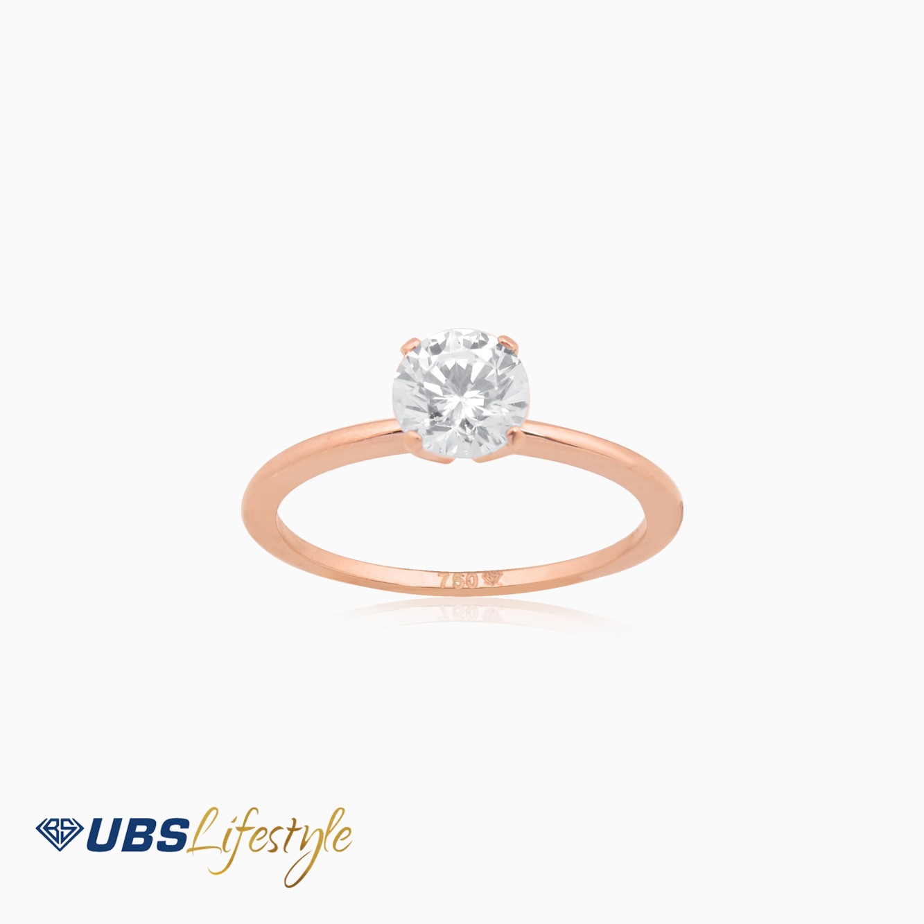 UBS Cincin Emas Arty Solitare - Ecd1424 - 17K