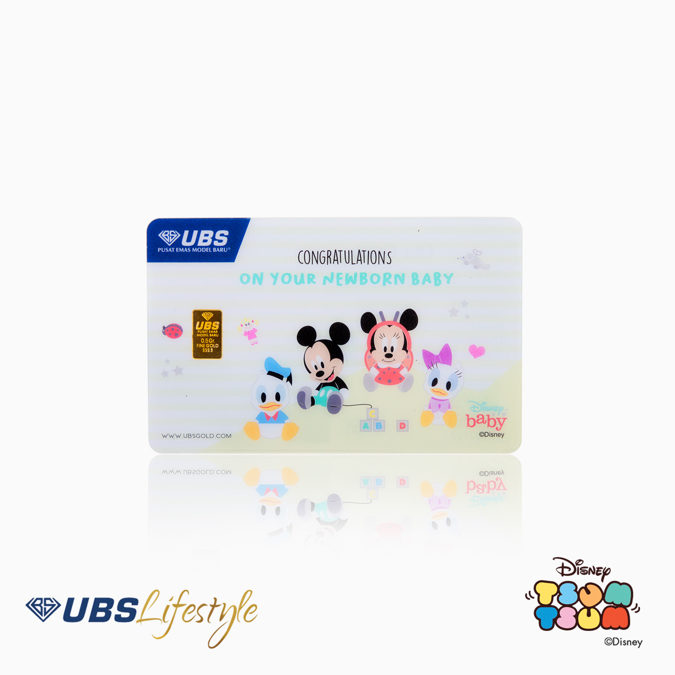 UBS Logam Mulia Disney Mickey & Minnie Mouse New Born 0.5 Gr