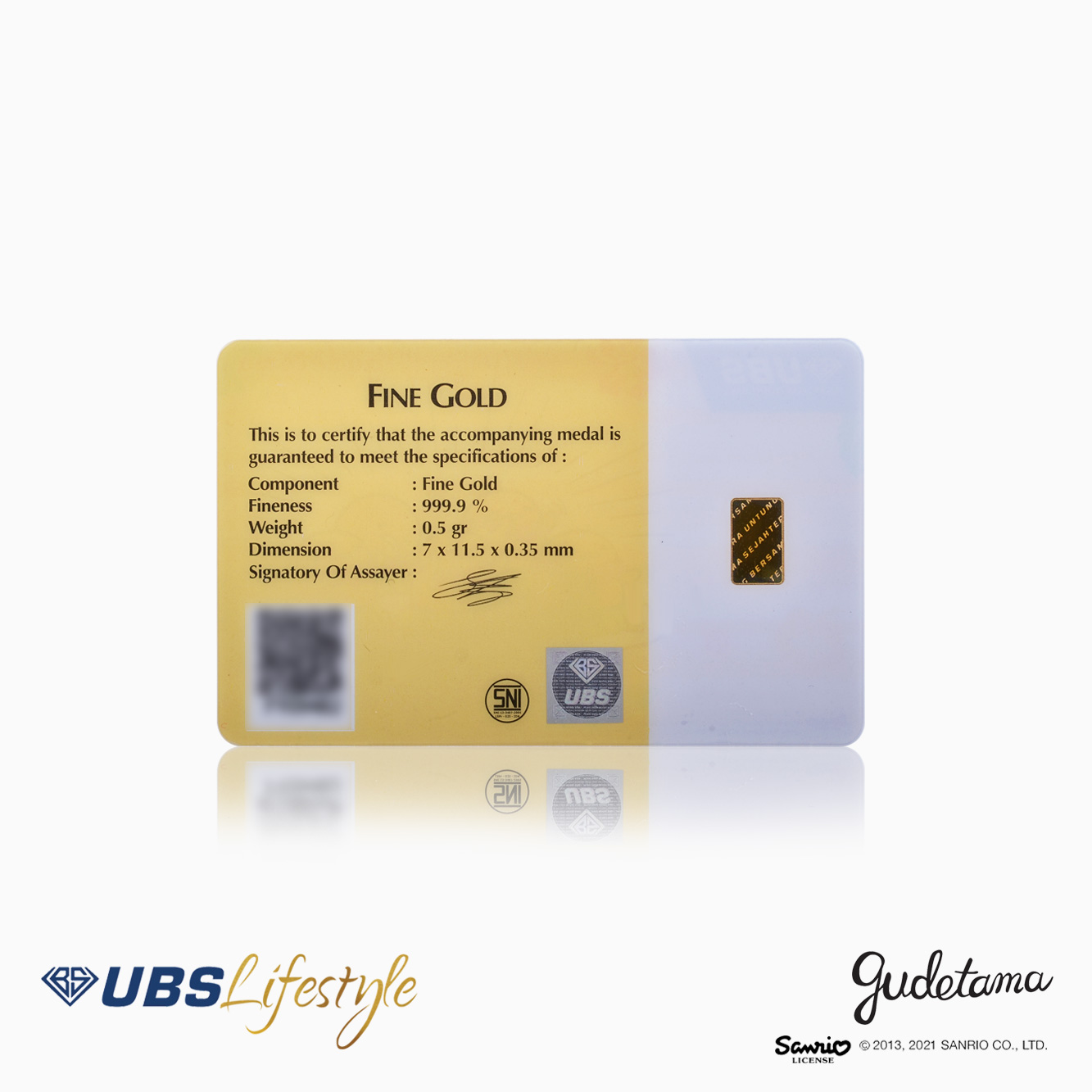 UBS Sanrio Gudetama Congratulations 0.5 Gr