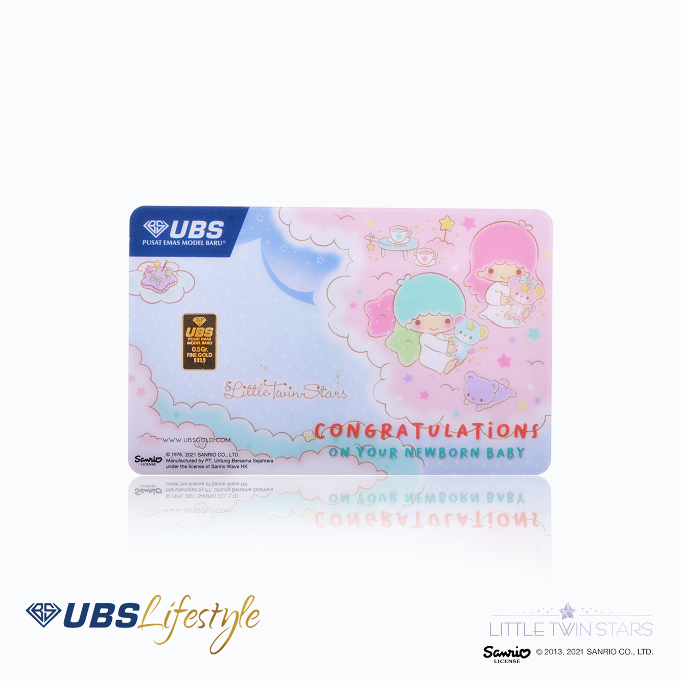 UBS Logam Mulia Sanrio Little Twin Stars Congratulations 0.5 Gr
