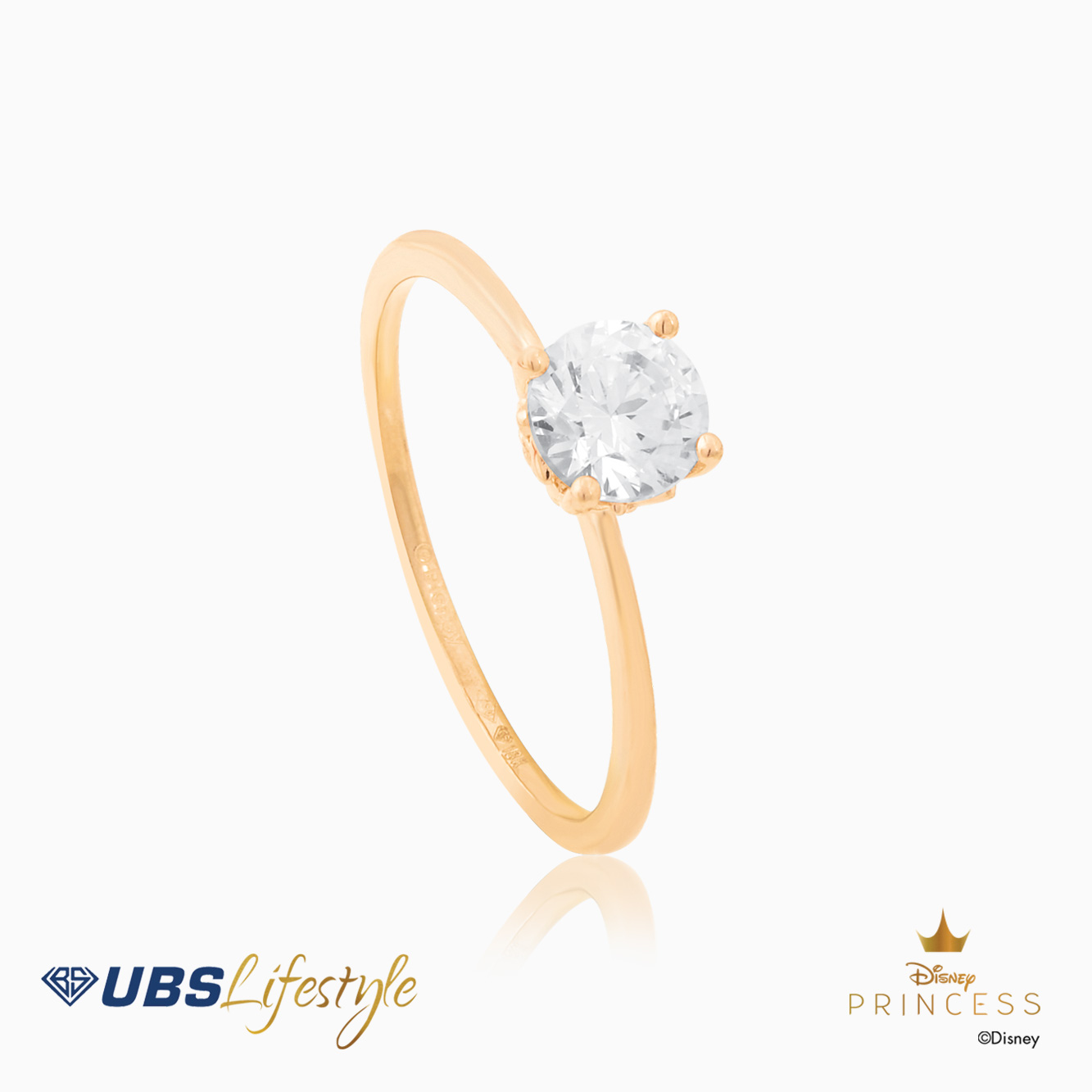 UBS Cincin Emas Disney Princess Belle - Ccy0135Y - 17K