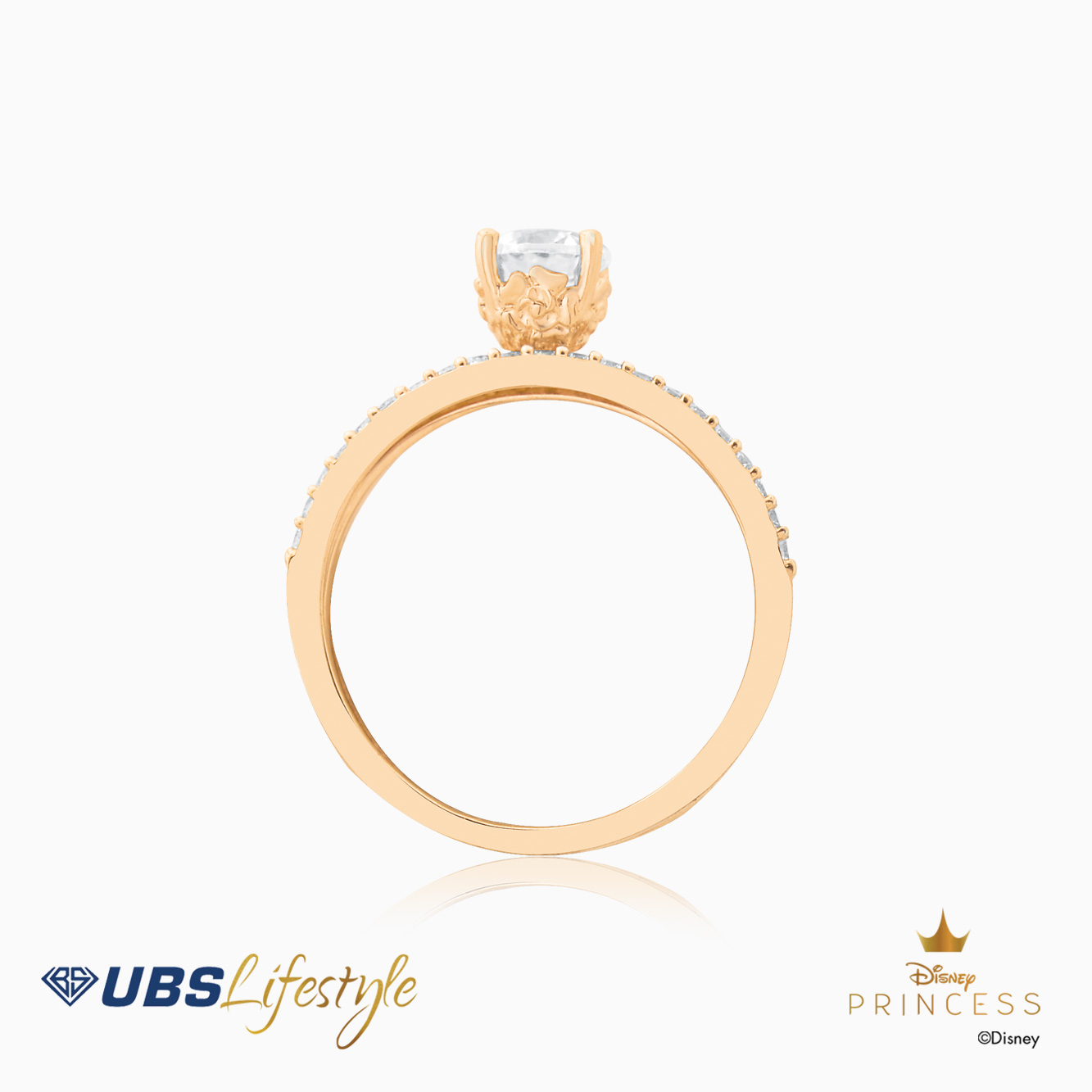 UBS Cincin Emas Disney Princess Belle - Ccy0135Y - 17K