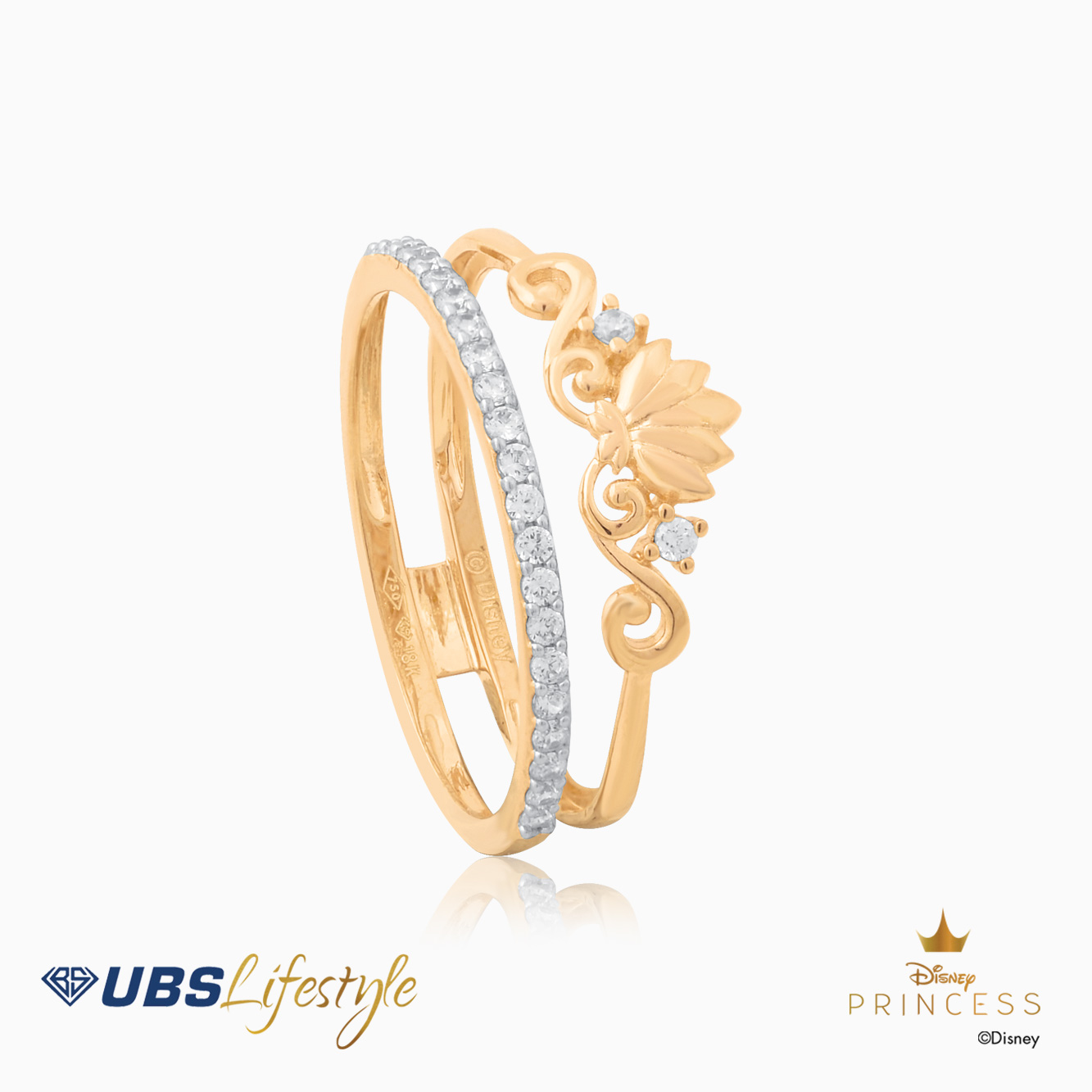 UBS Cincin Emas Disney Princess Jasmine - Ccy0136 - 17K