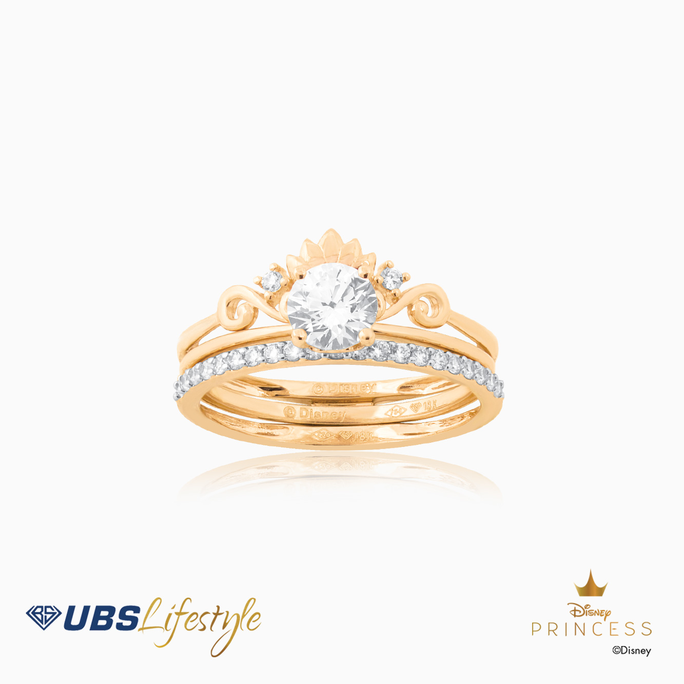 UBS Cincin Emas Disney Princess Jasmine - Ccy0136 - 17K