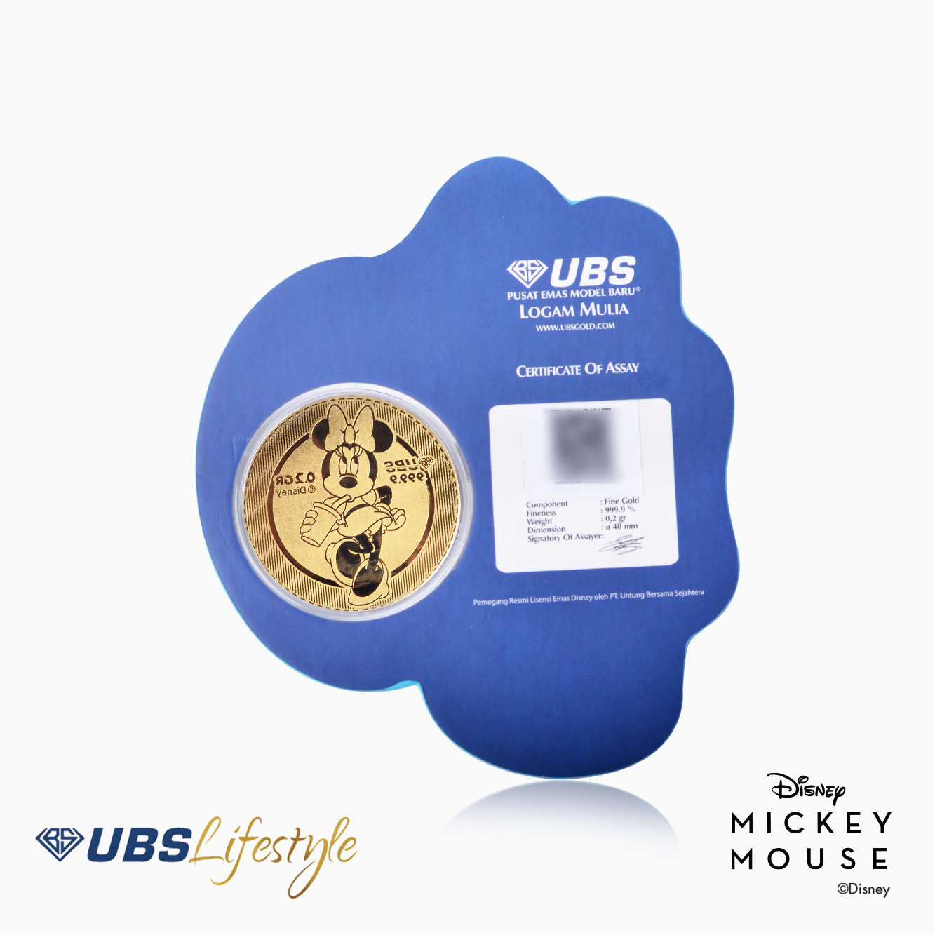 UBS Angpao Disney Minnie Mouse 0.2 Gr