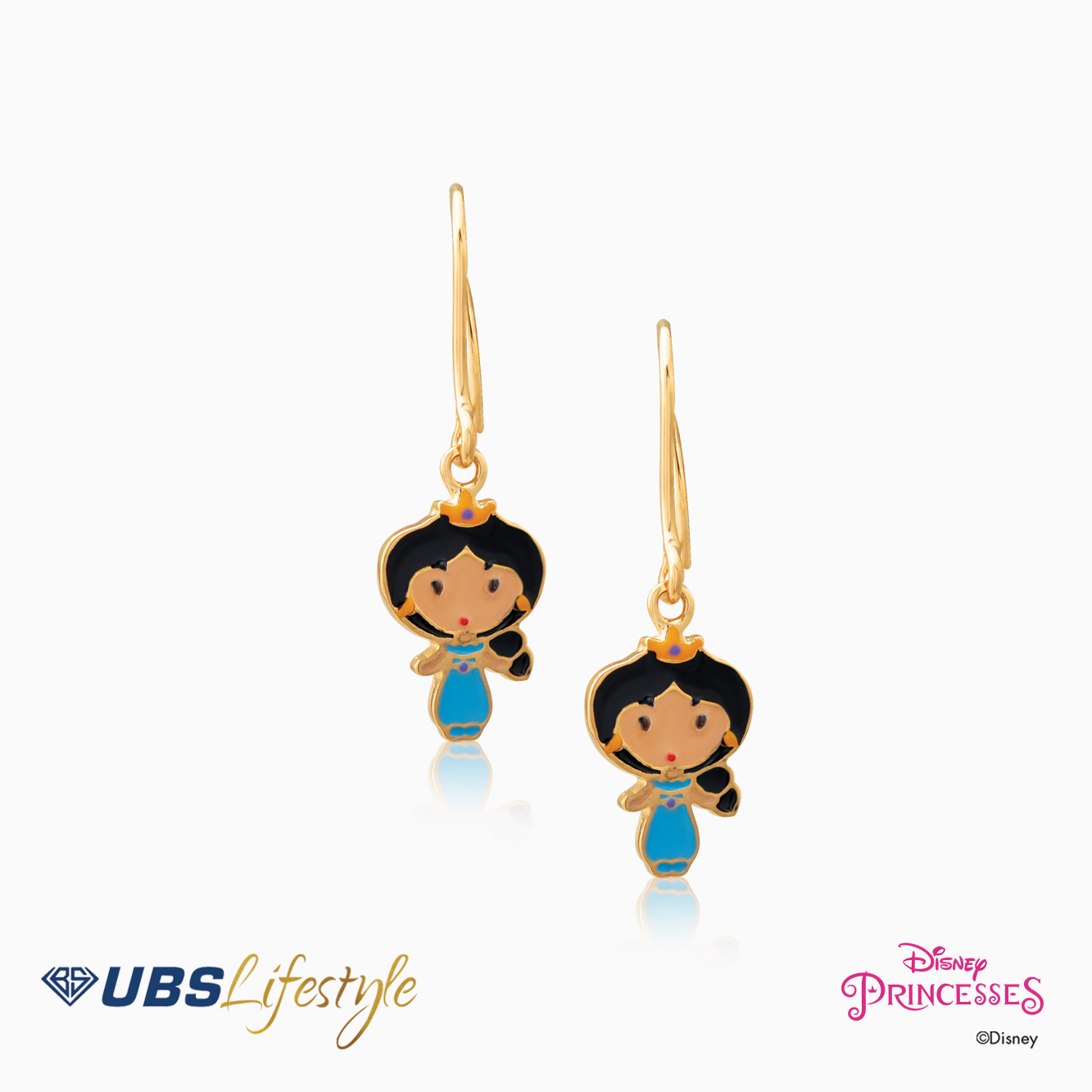 UBS Anting Emas Anak Disney Princess Jasmine - Aay0007 - 17K