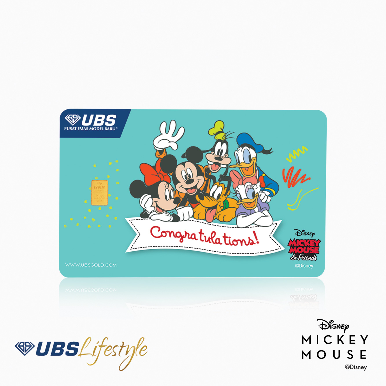 UBS Disney Mickey & Friends Congratulations 0.1 Gr
