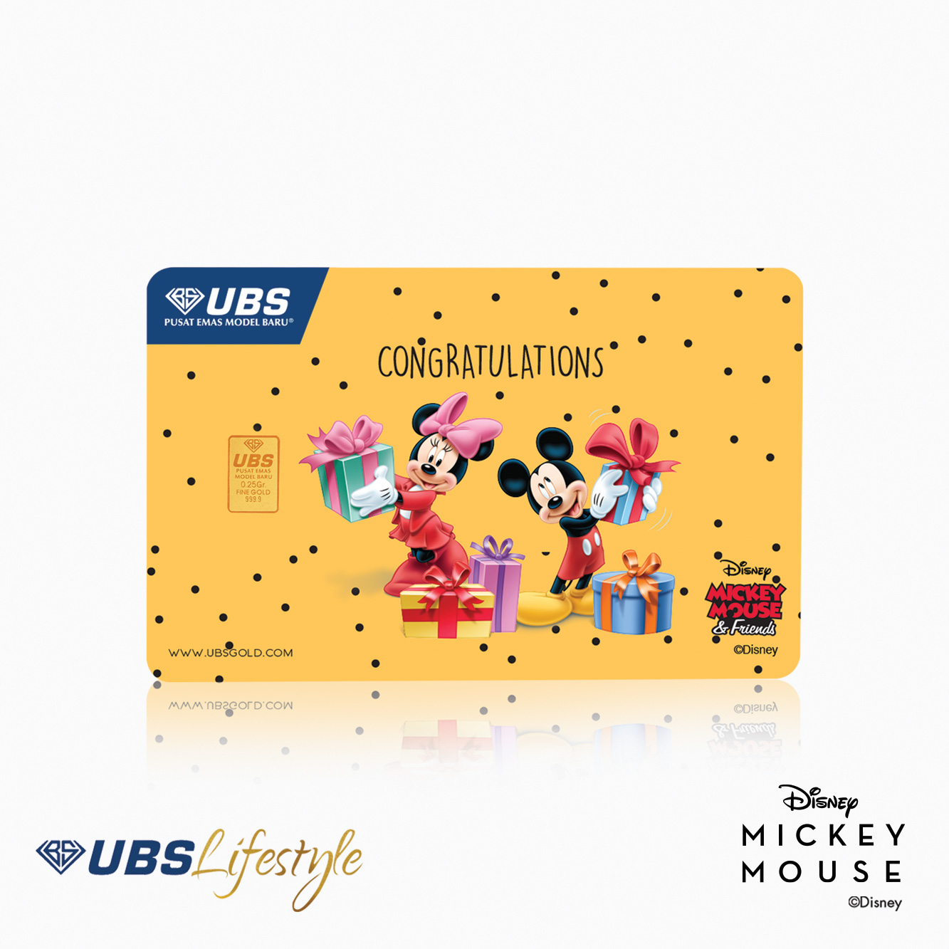UBS Disney Mickey & Minnie Mouse Congratulation 0.25 Gr