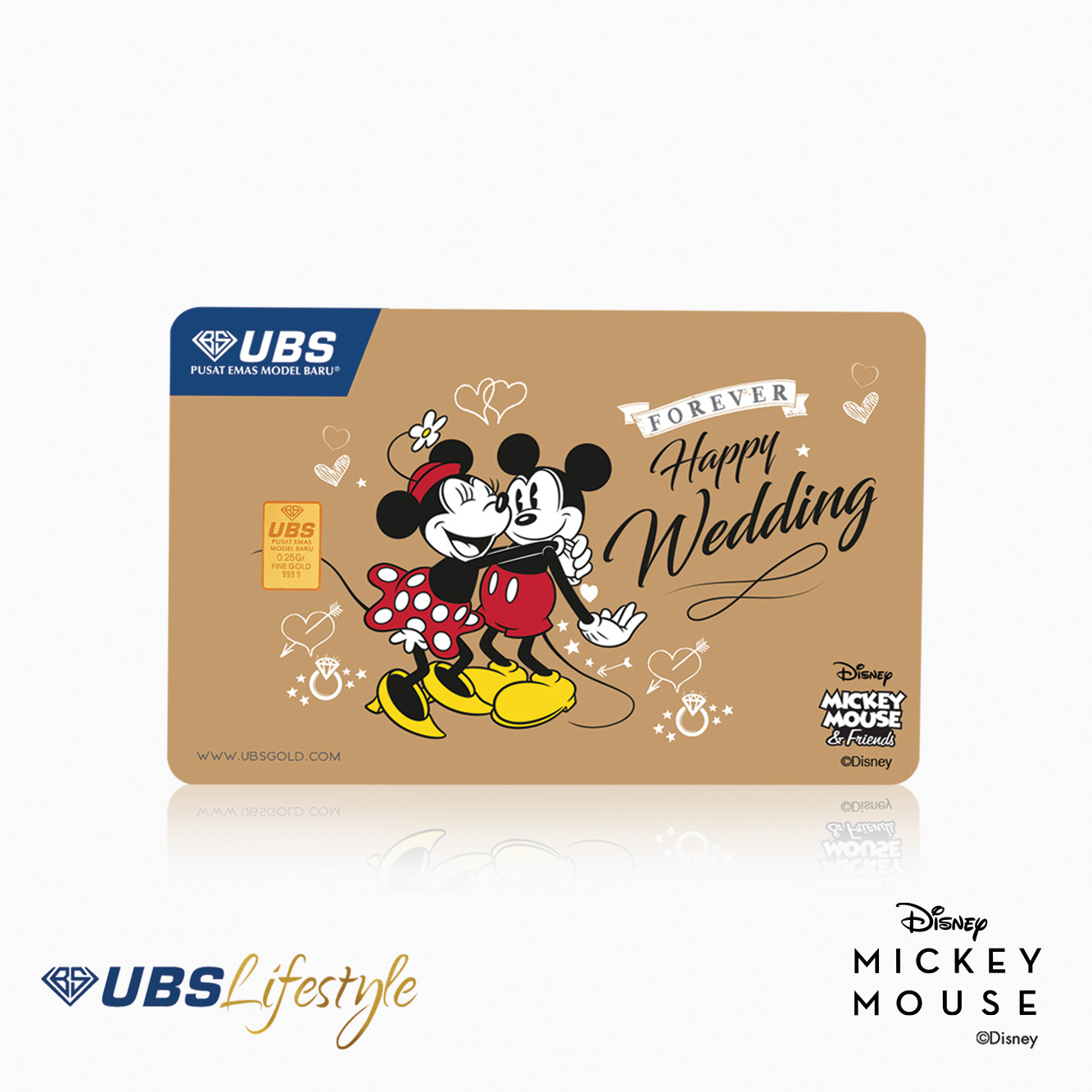 UBS Disney Mickey & Minnie Mouse Happy Wedding 0.25 Gr