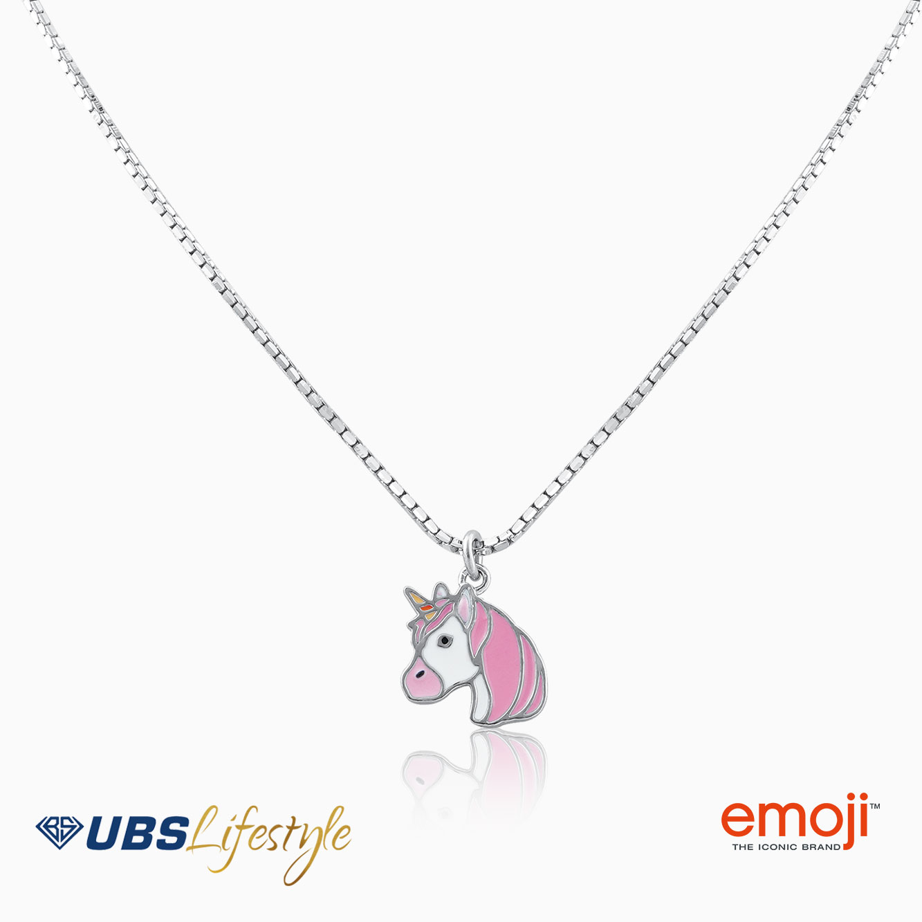 UBS Kalung Emas Anak Emoji - Kkq0001P - 17K - Pink