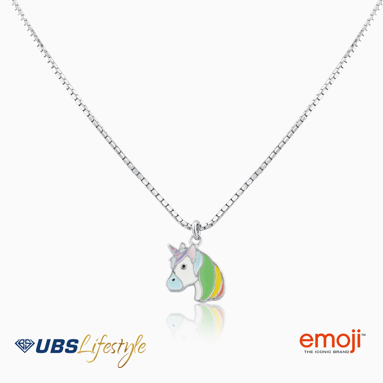 UBS Kalung Emas Anak Emoji - Kkq0001R - 17K - Rainbow