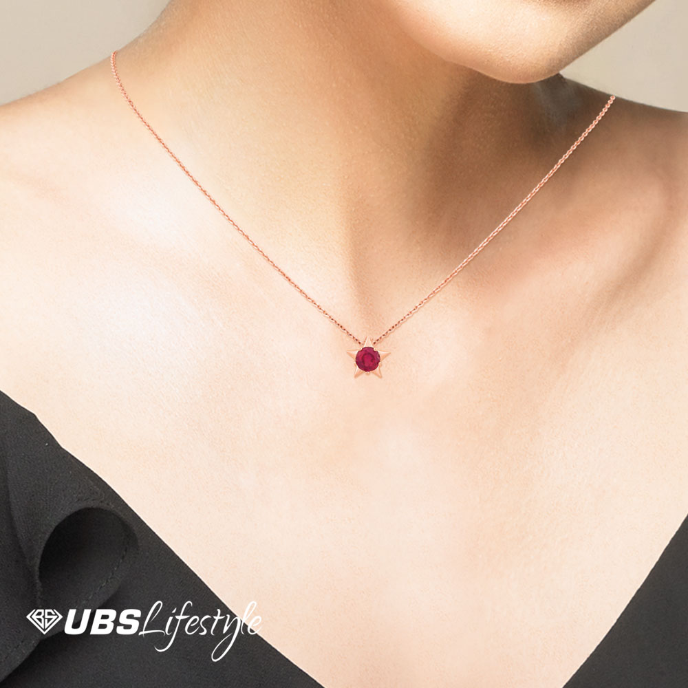 UBS Kalung Emas Birthstone - Kkv14178-7 - 17K - Jul