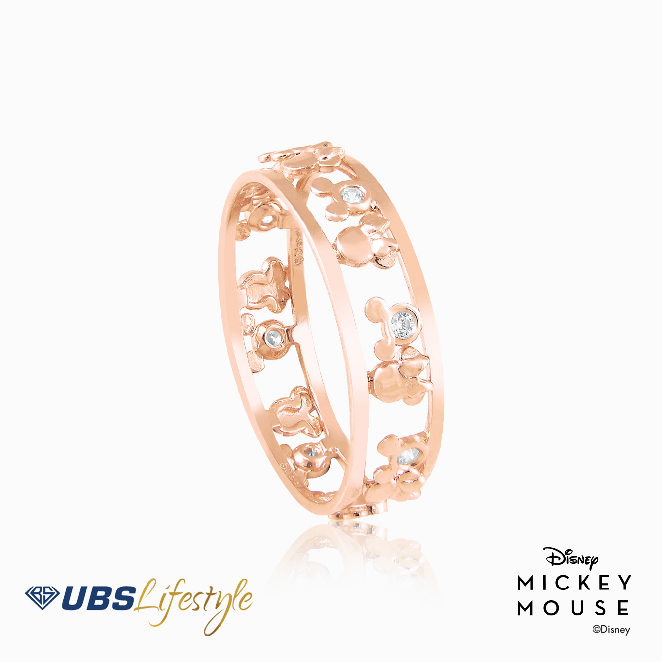 UBS Cincin Emas Disney Mickey Mouse - Ccy0114 - 17K