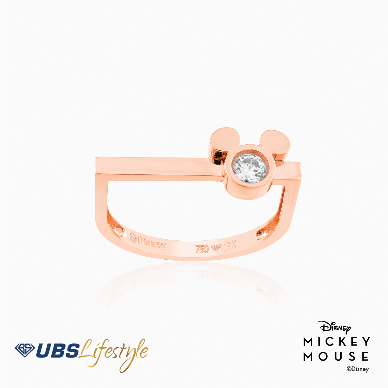 UBS Cincin Emas Disney Mickey Mouse - Ccy0140R - 17K