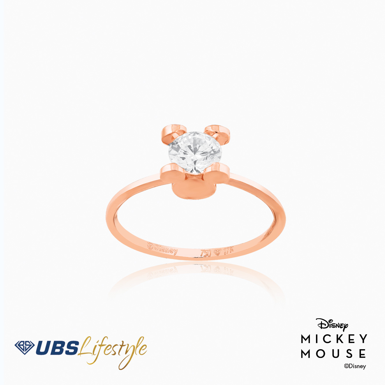 UBS Cincin Emas Disney Mickey Mouse - Ccy0142R - 17K