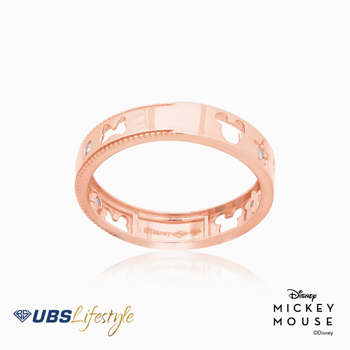 UBS Cincin Emas Disney Mickey & Minnie Mouse - Ccy0111R - 17K