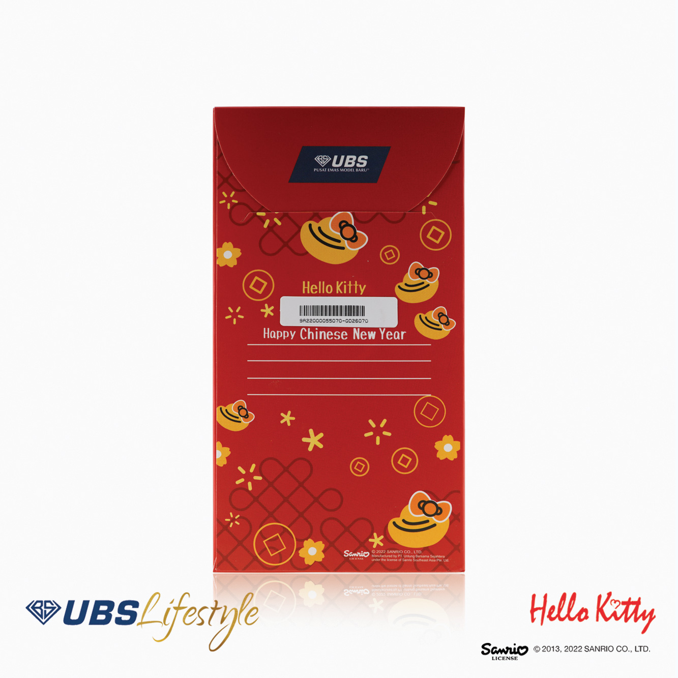 UBS Angpao Emas 24K Sanrio Hello Kitty Chinese New Year 0.1 Gr