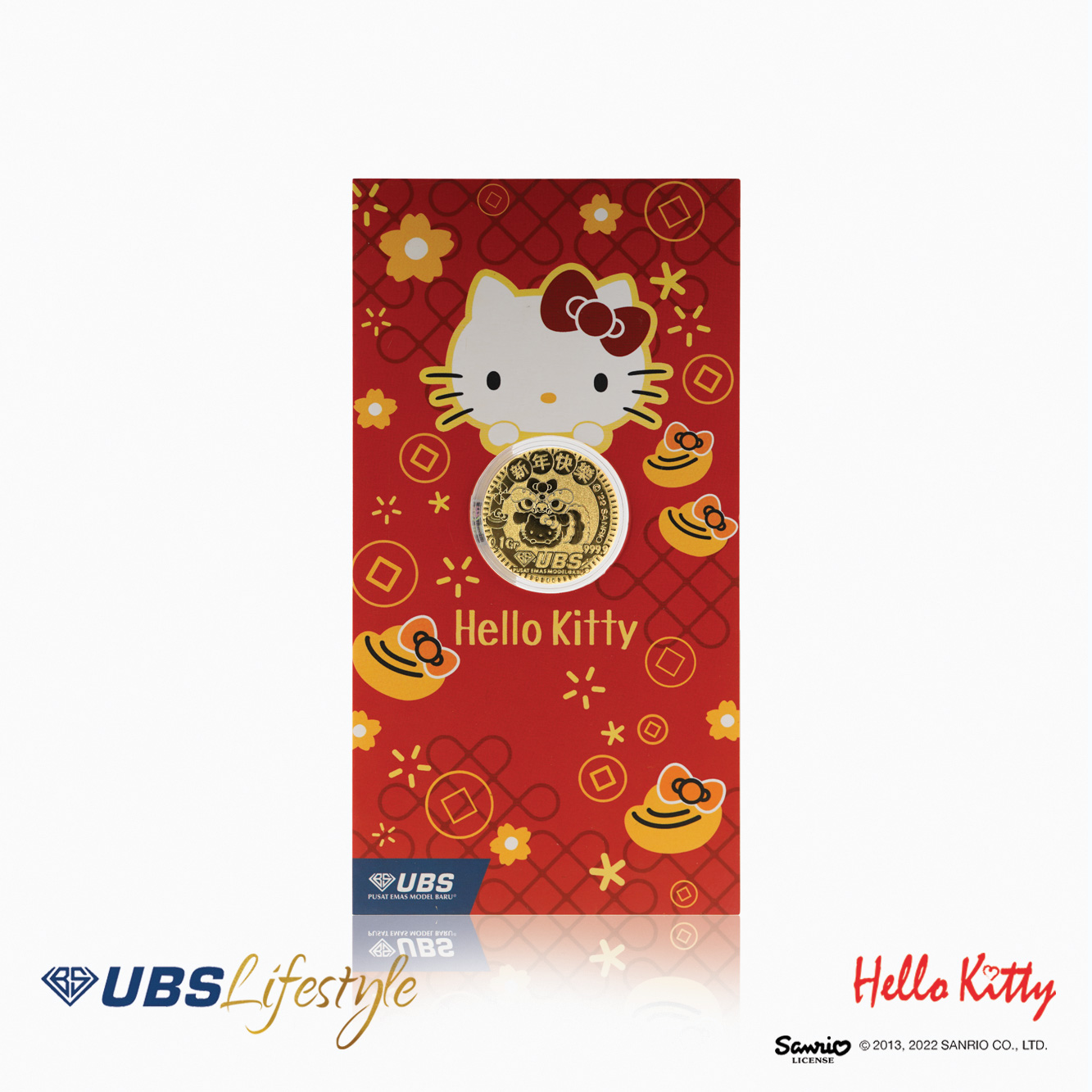 UBS Angpao Emas 24K Sanrio Hello Kitty Chinese New Year 0.1 Gr