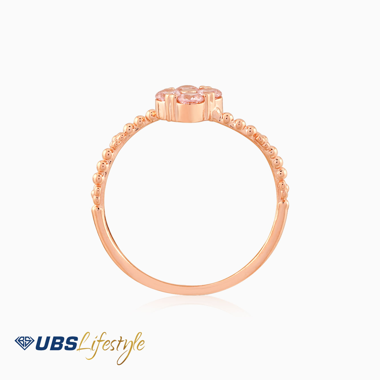 UBS Cincin Emas - CC16008RP - Batu Pink -  17K