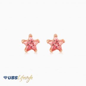 UBS Anting Emas Rachel Rose - Cwb0844 - Merah - 17K