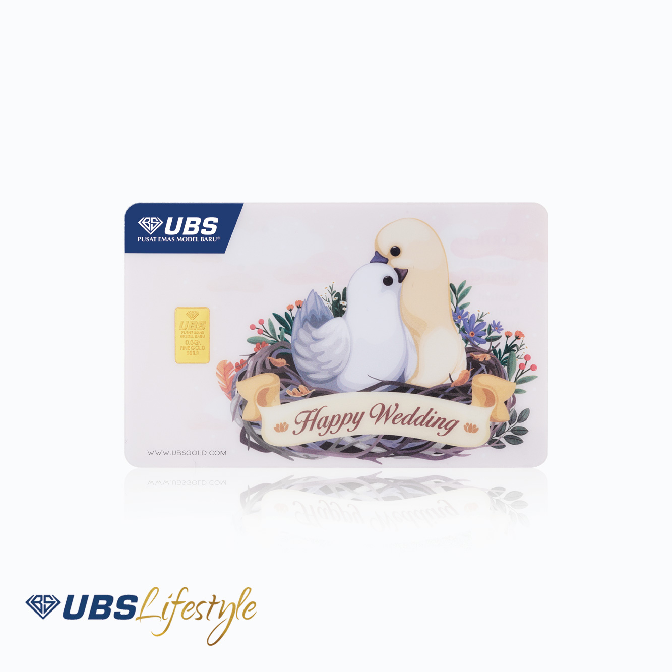 UBS Gold Logam Mulia Happy Wedding 0.5 Gram