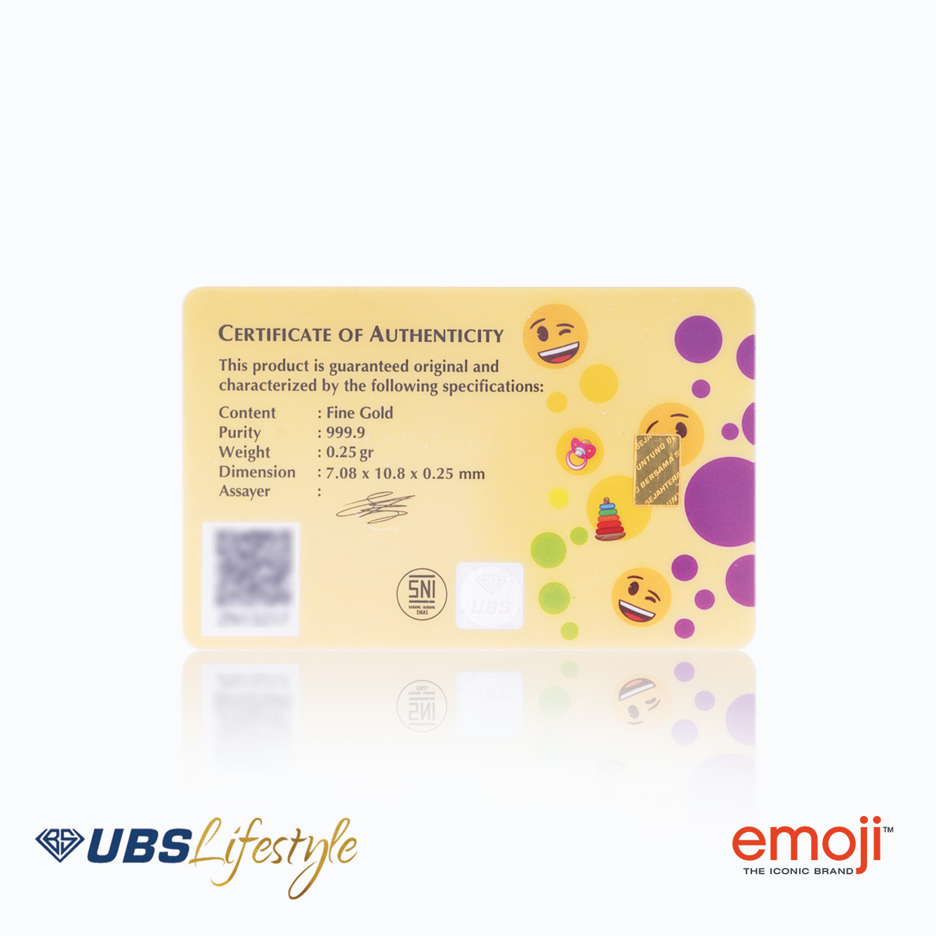 UBS Logam Mulia Emoji Newborn Edition 0.25 Gr