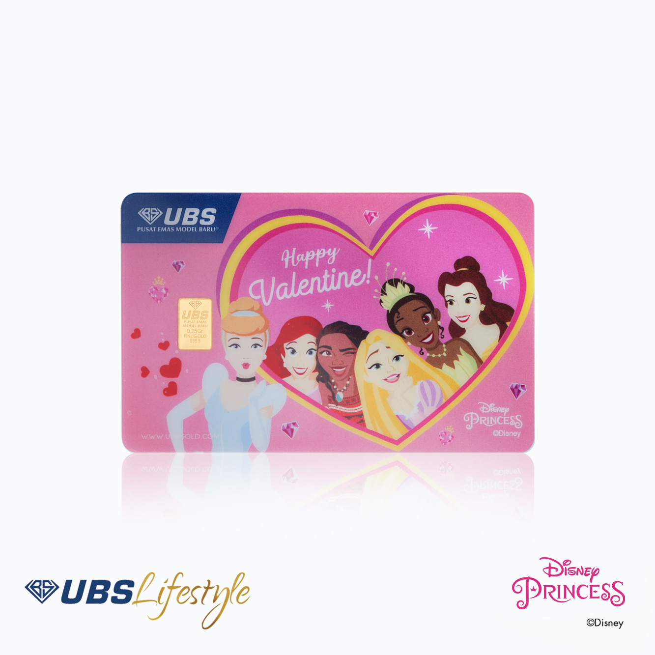 UBS Logam Mulia Disney Princess Valentine Edition 0.25 Gr