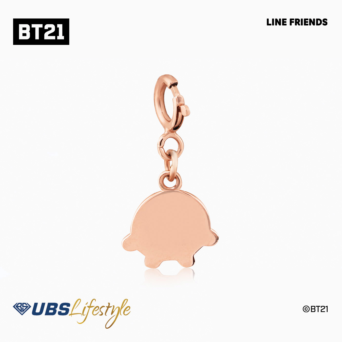 UBS Liontin Emas BT21 Shooky - Line Friends - Chm0013R - 17K