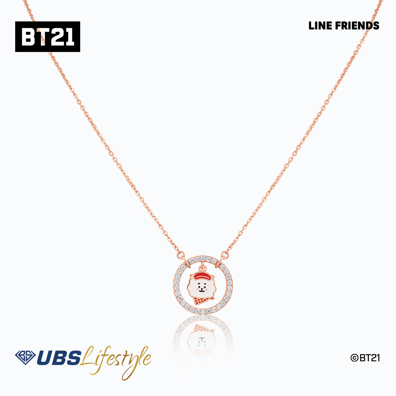 UBS Kalung Emas BT21 Rj - Line Friends - Khk0003R - 17K