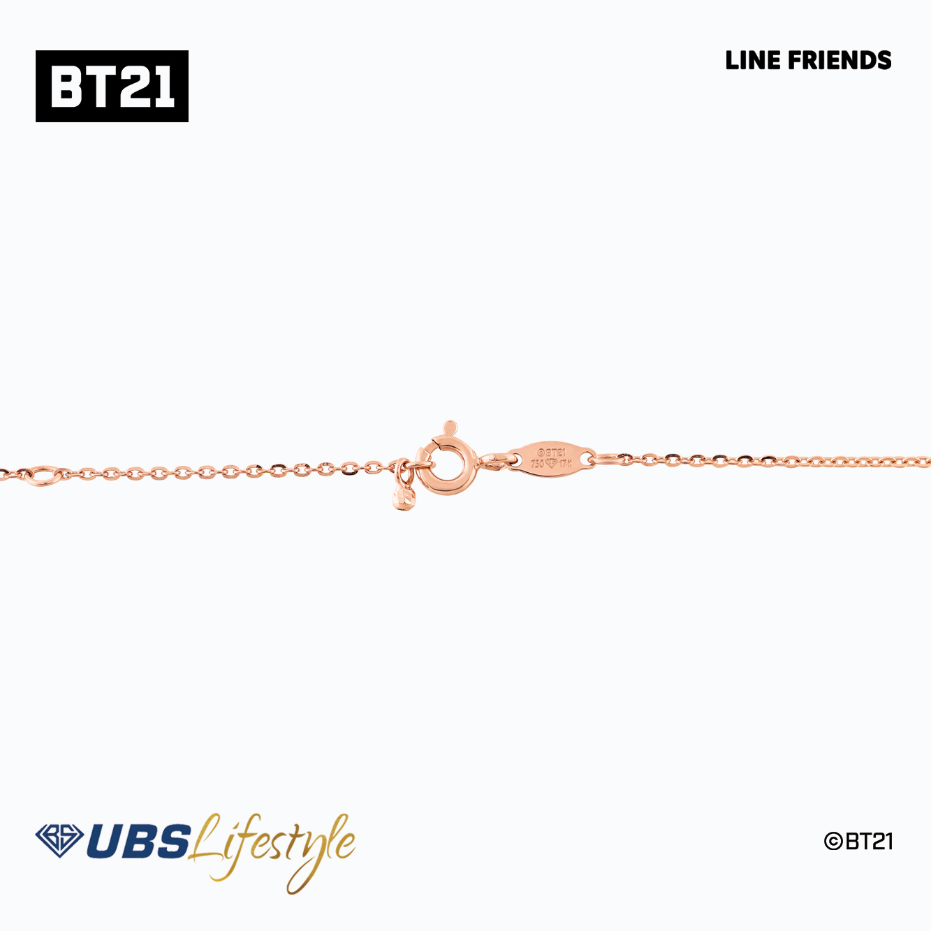 UBS Kalung Emas BT21 Rj - Line Friends - Khk0003R - 17K