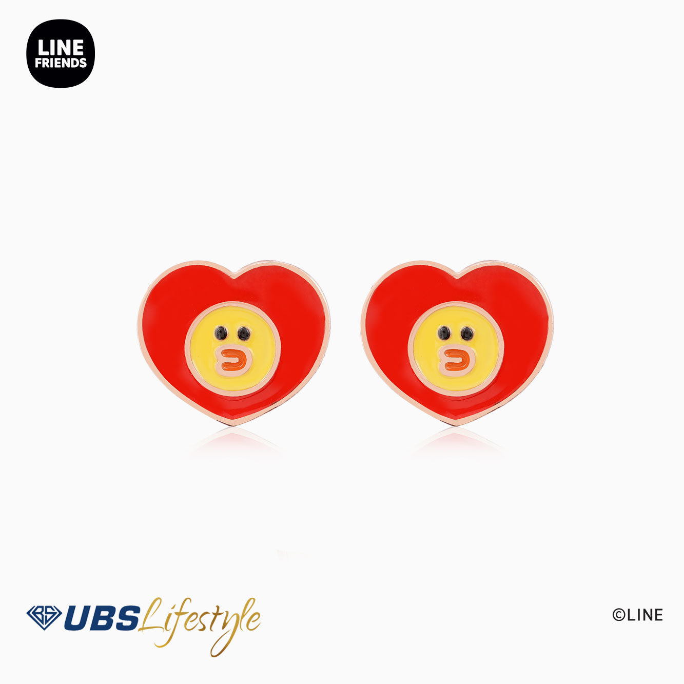 UBS Anting Emas Line Friends Sally - Ahw0006R - 17K