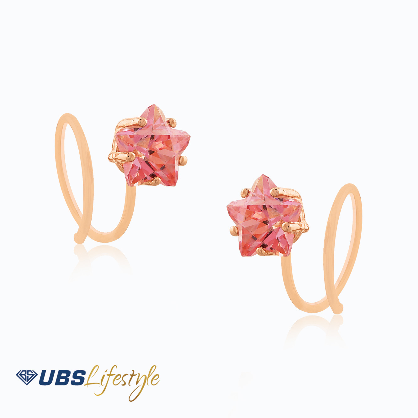 UBS Anting Emas Rachel Rose - Awd0127RP - 17K