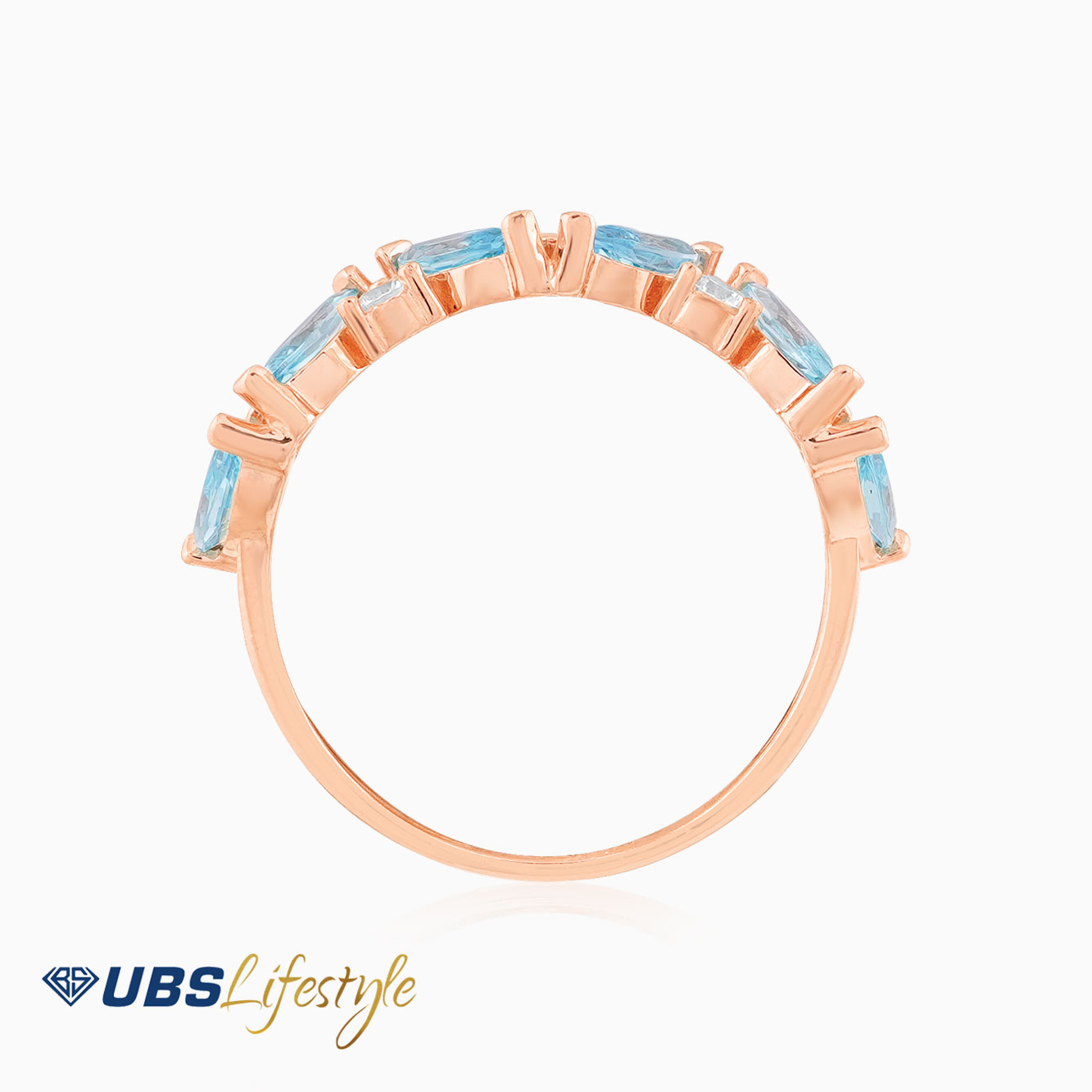 UBS Cincin Emas Rachel Rose - Cc16122RT - 17K - Batu Tosca