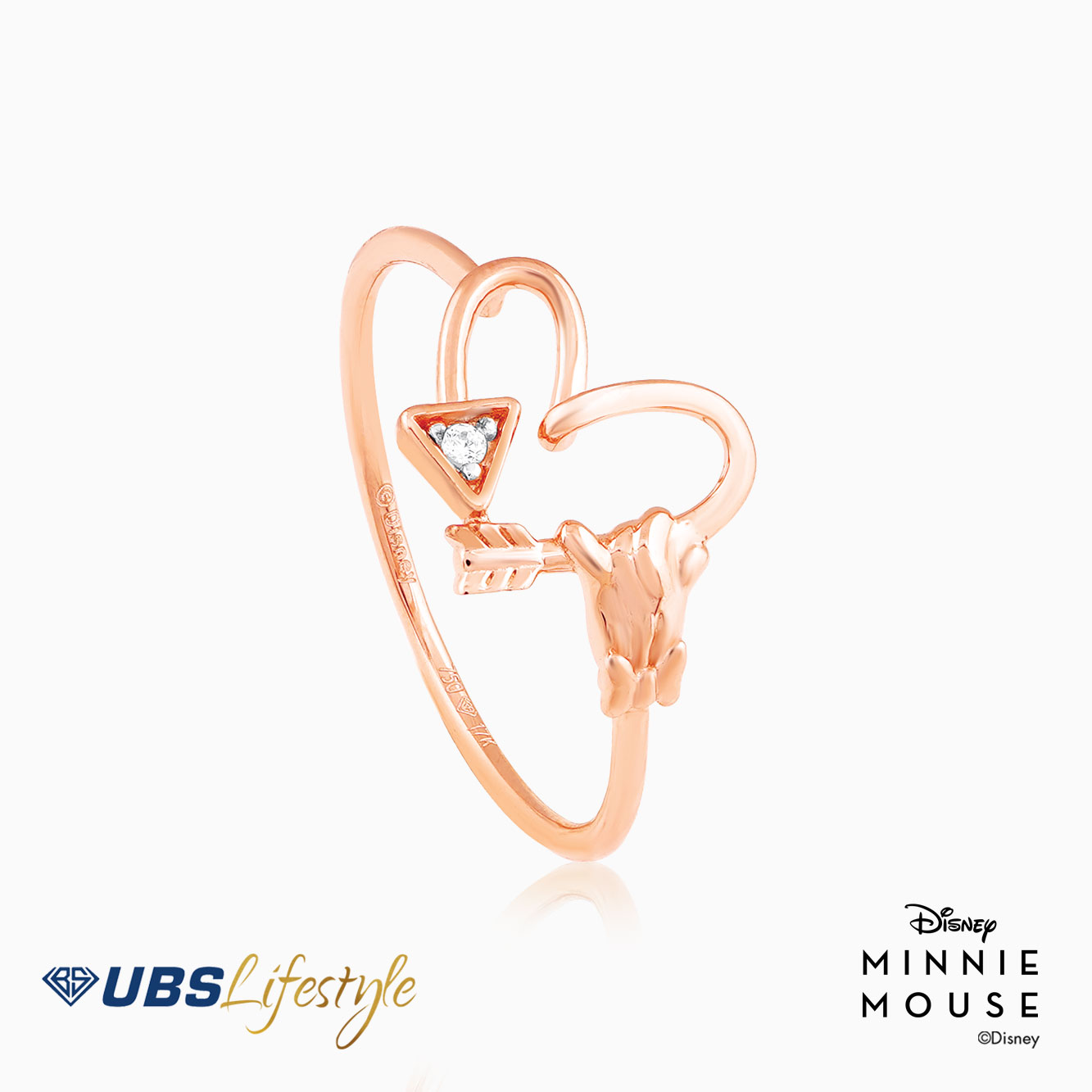 UBS Cincin Emas Disney Minnie Mouse - Ccy0174R - 17K