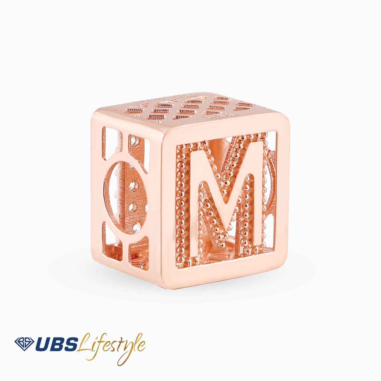 UBS Liontin Emas Carendelano Alpha Cube M - Cdm0130R - 17K