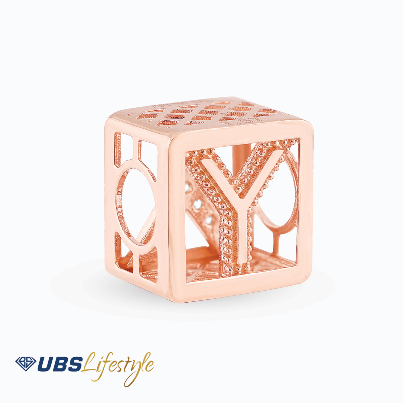 UBS Liontin Emas Carendelano Alpha Cube Y - Cdm0131R - 17K