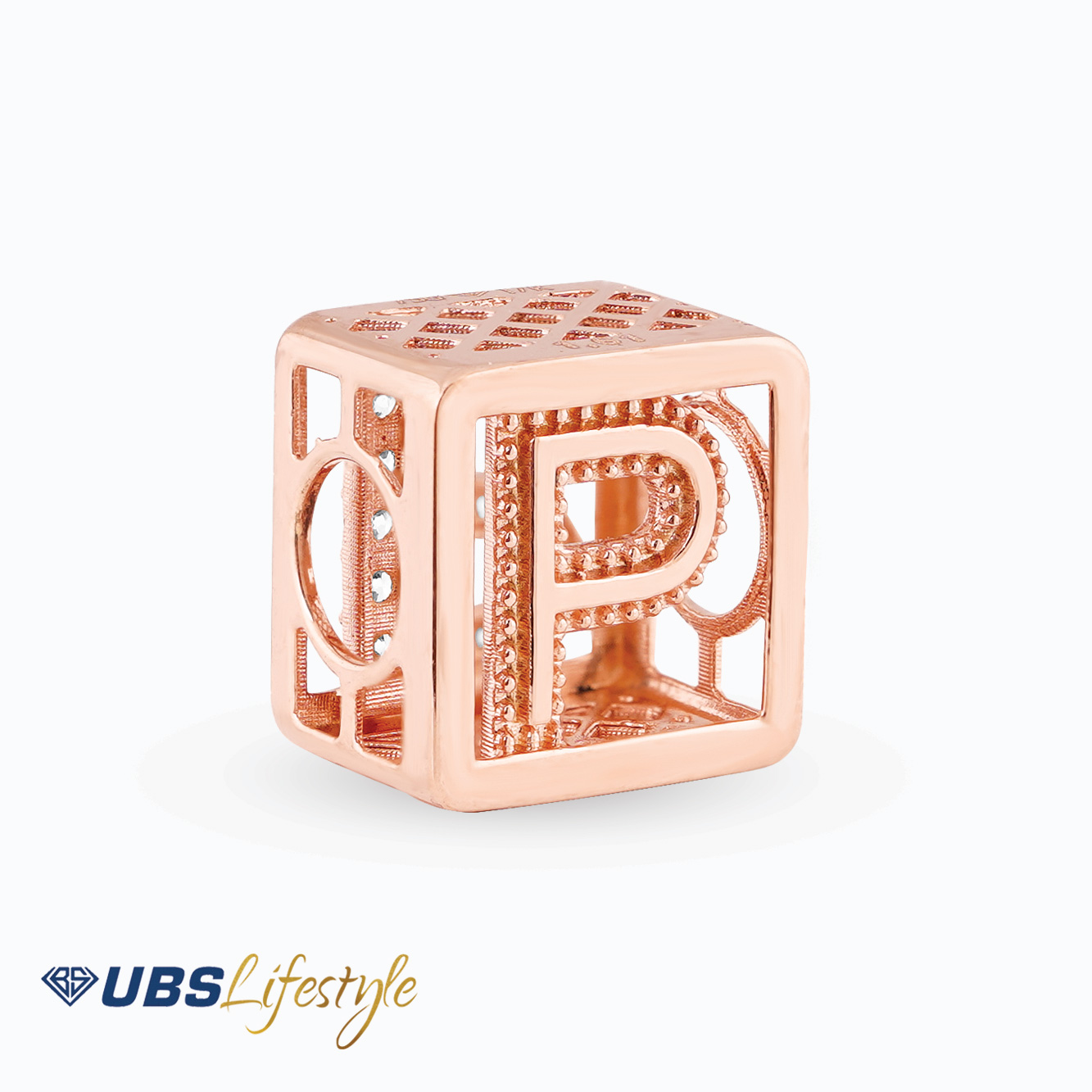 UBS Liontin Emas Carendelano Alpha Cube P - Cdm0134R -17K