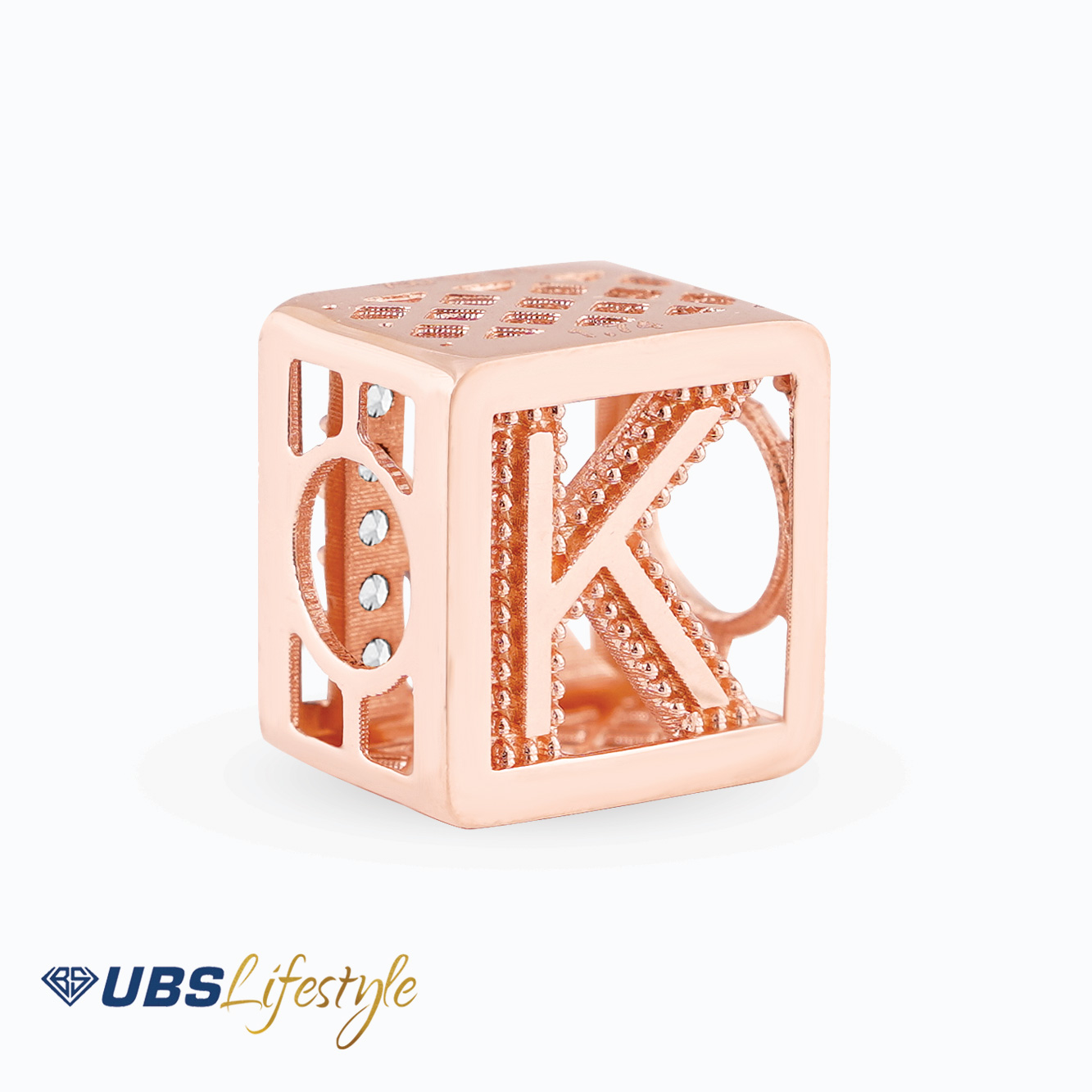 UBS Liontin Emas Carendelano Alpha Cube K - Cdm0139R - 17K