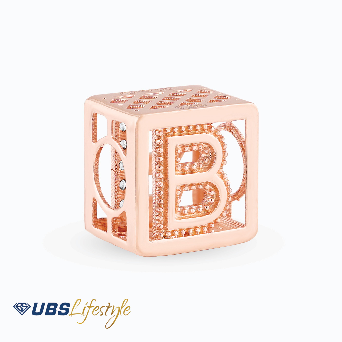 UBS Liontin Emas Carendelano Alpha Cube B - Cdm0142R - 17K