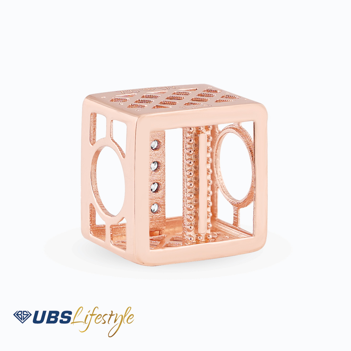 UBS Liontin Emas Carendelano Alpha Cube I - Cdm0143R - 17K