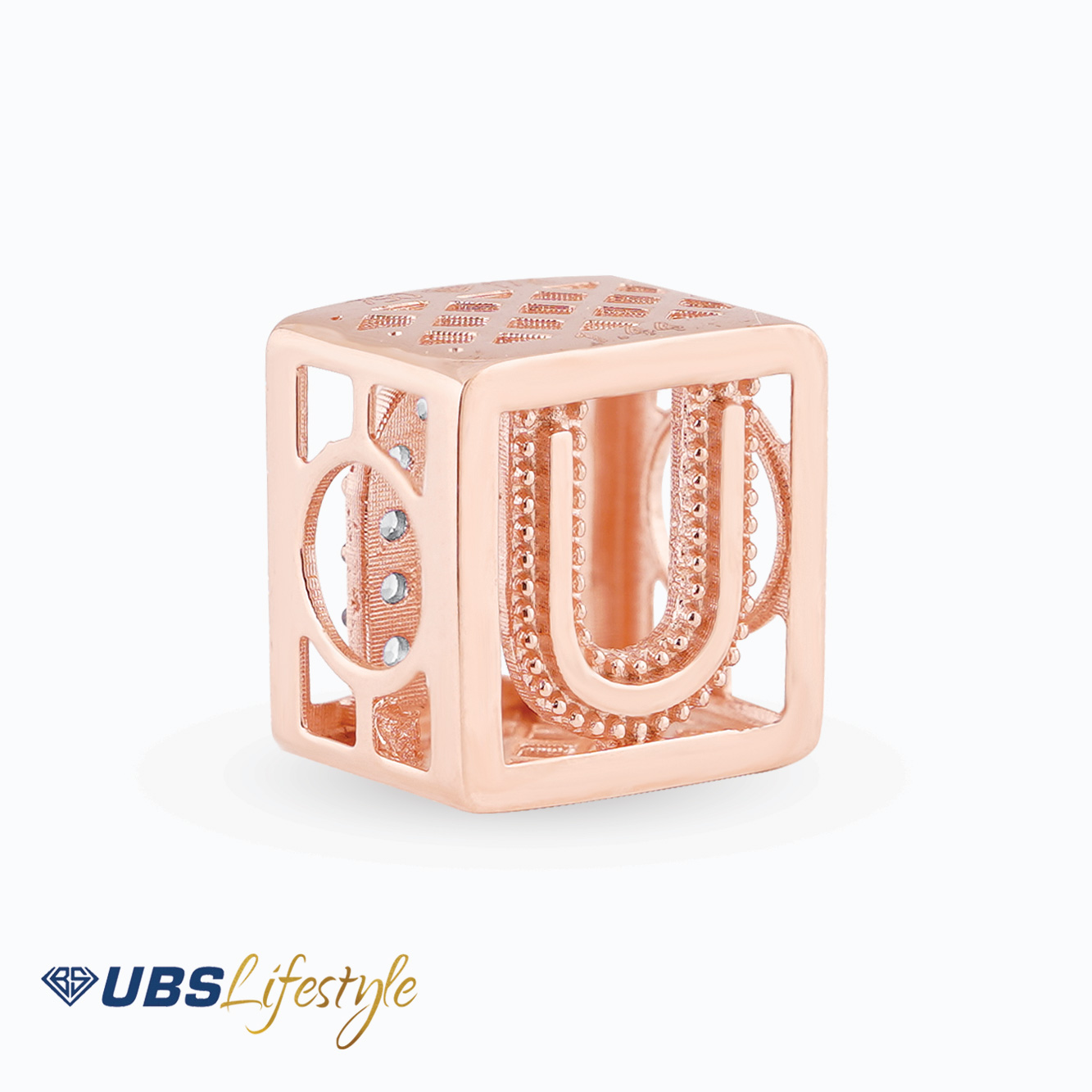 UBS Liontin Emas Carendelano Alpha Cube U - Cdm0146R - 17K