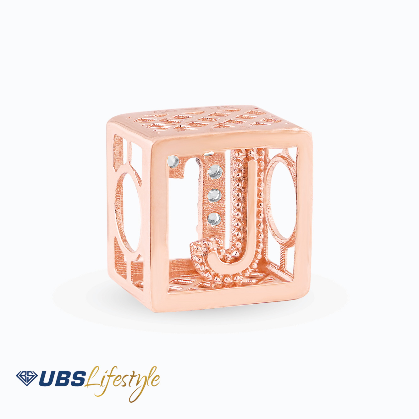 UBS Liontin Emas Carendelano Alpha Cube J - Cdm0149R - 17K
